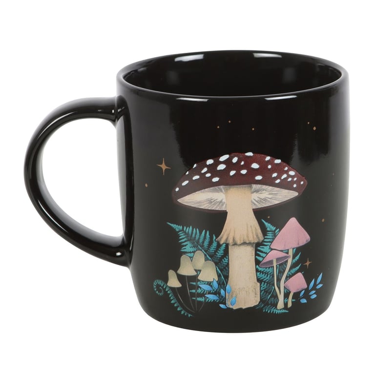 Forest Mushroom Ceramic Mug - 340ml Microwave Safe