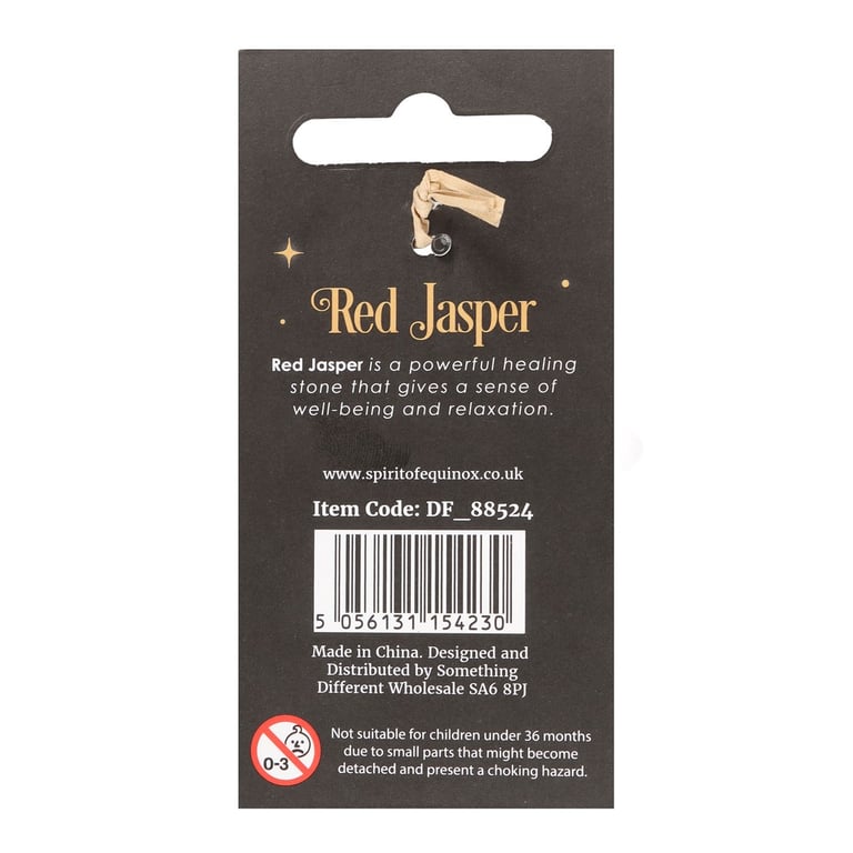 Red Jasper Crystal Mushroom Healing Keyring - Balance and Harmony in Your Pocket