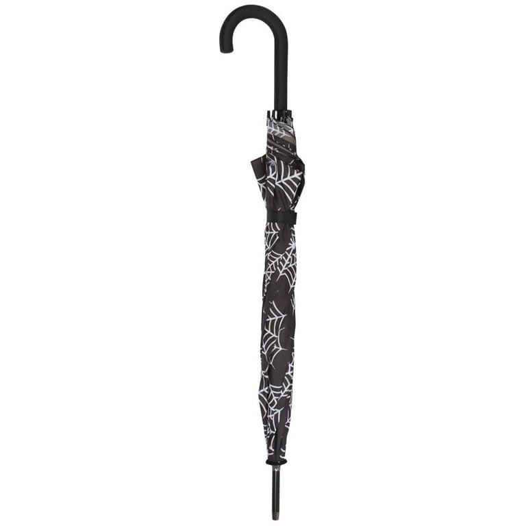 All Over Print Spiderweb Umbrella - Dark Spooky Rainy Day Fashion Accessory