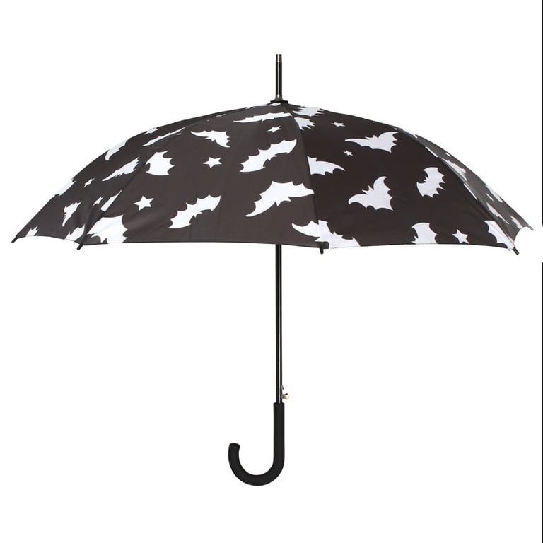 Bat Print Umbrella - Spooky Design Waterproof Protection for Rainy Days