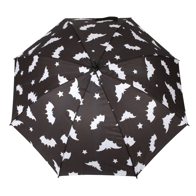 Bat Print Umbrella - Spooky Design Waterproof Protection for Rainy Days