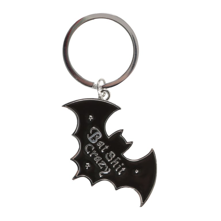 Bat Shit Crazy Bat-Shaped Keyring - Embracing Your Offbeat Style