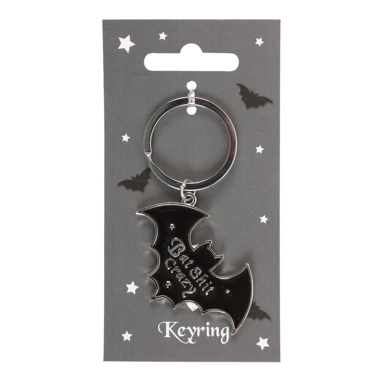 Bat Shit Crazy Bat-Shaped Keyring - Embracing Your Offbeat Style
