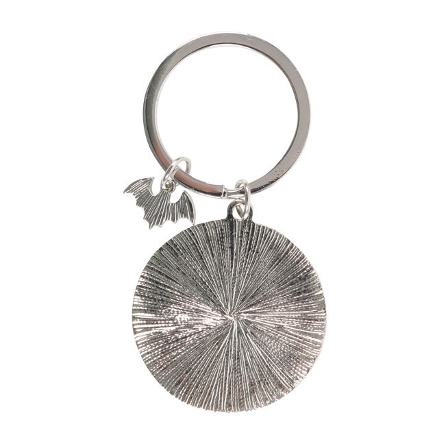 Bat Shit Crazy Round Keyring - Unique Offbeat Dark Humor Accessory