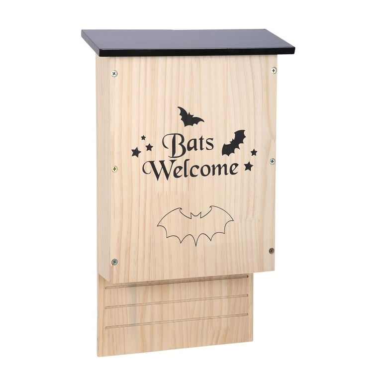 Wooden Bat House - Encourage Insect Control and Plant Pollination with this Wildlife Shelter