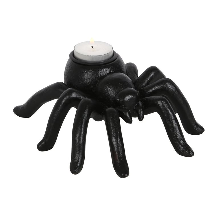 Resin Spider Tealight Holder - Creepy Halloween Decor for Home Decoration