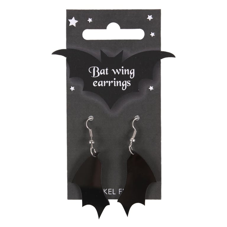 Bat Wing Earrings - Unique Acrylic Design with Nickel-Free Hooks