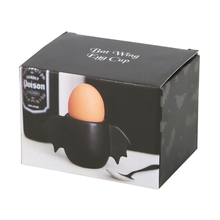 Bat Wing Egg Cup - Unique Black Design for Kids and Adults