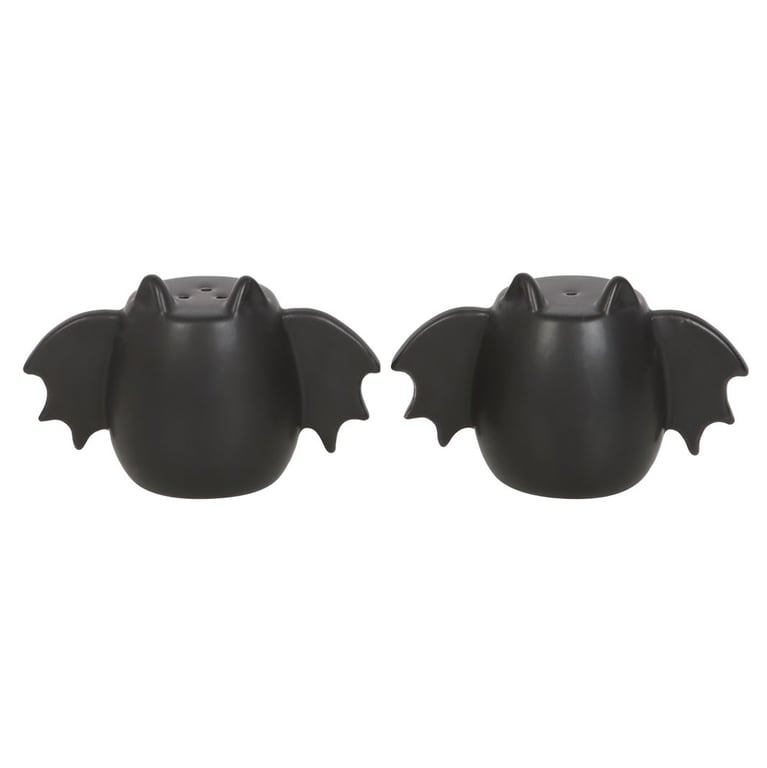 Bat Wing Salt and Pepper Shakers - Quirky Halloween Tableware, Food Safe, Unique Dining Accessories