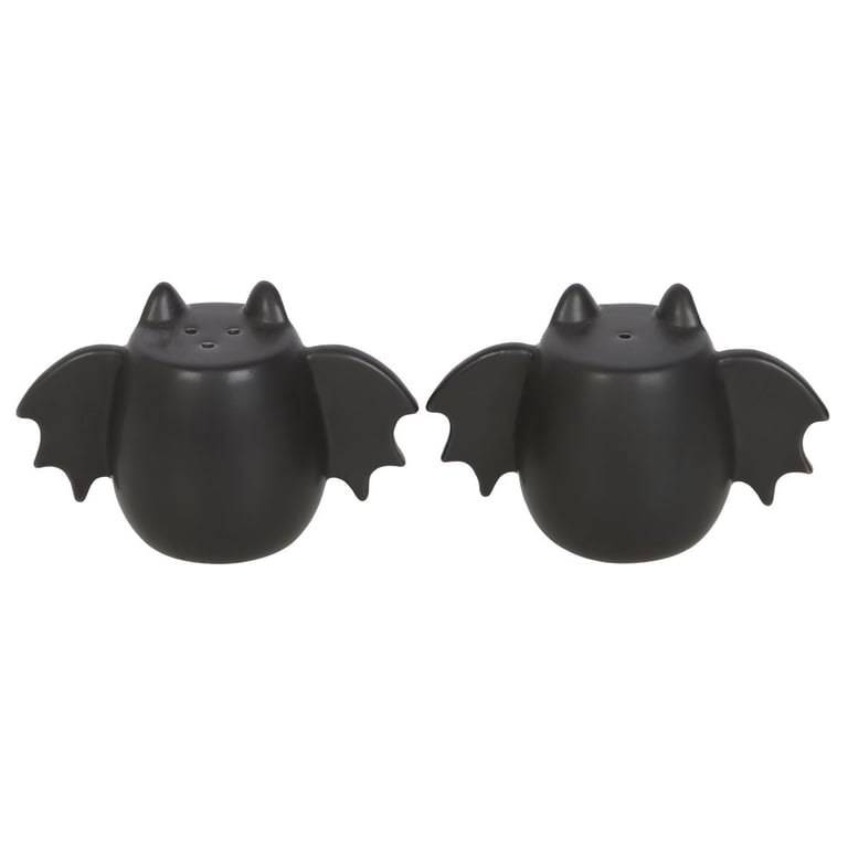 Bat Wing Salt and Pepper Shakers - Quirky Halloween Tableware, Food Safe, Unique Dining Accessories