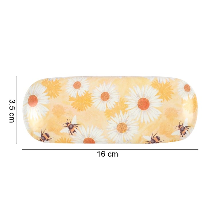 Bee And Daisy Portable Glasses Case with Cleaning Cloth and Stylish Storage