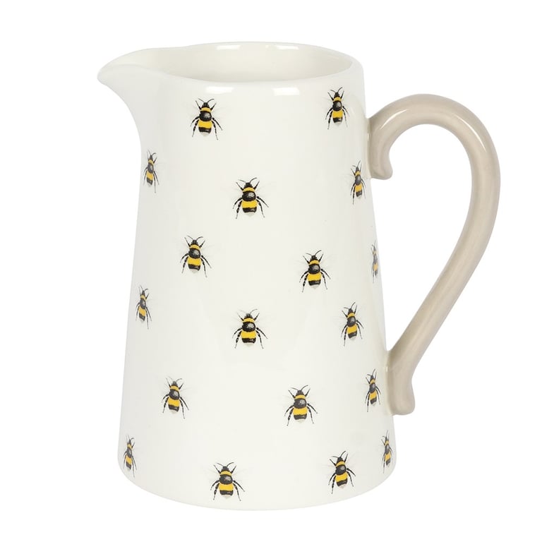 Bee Ceramic Flower Jug - Adorable Bee Pattern Home Decor Vase