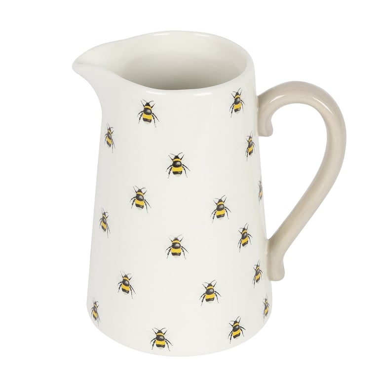 Bee Ceramic Flower Jug - Adorable Bee Pattern Home Decor Vase