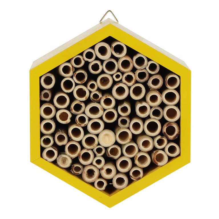 Wooden Bee House - Eco-Friendly Pollinator Habitat for Gardens and Children s Nature Education