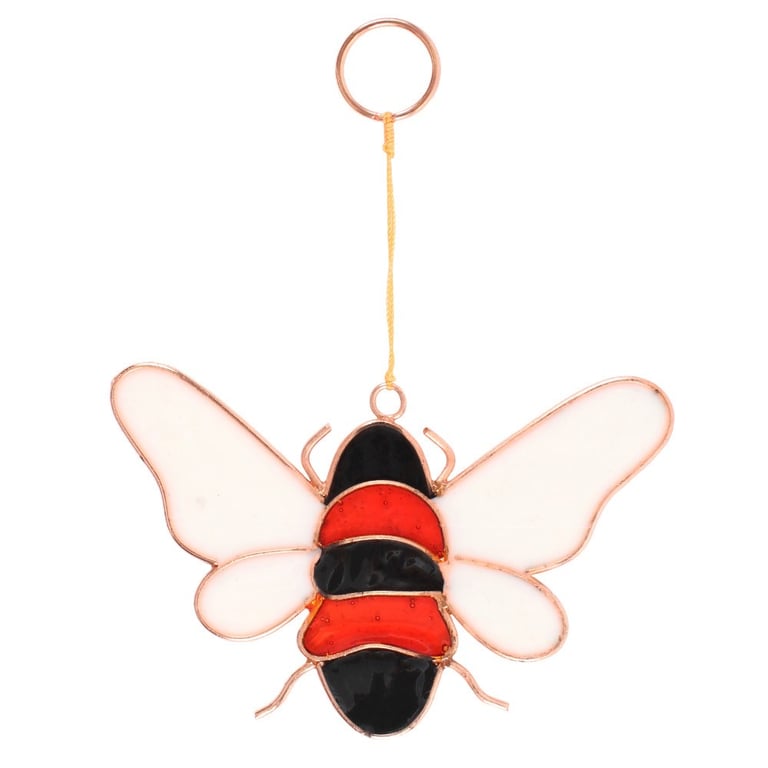 Resin Bee Suncatcher - Garden and Window Decoration with Light Reflecting Design
