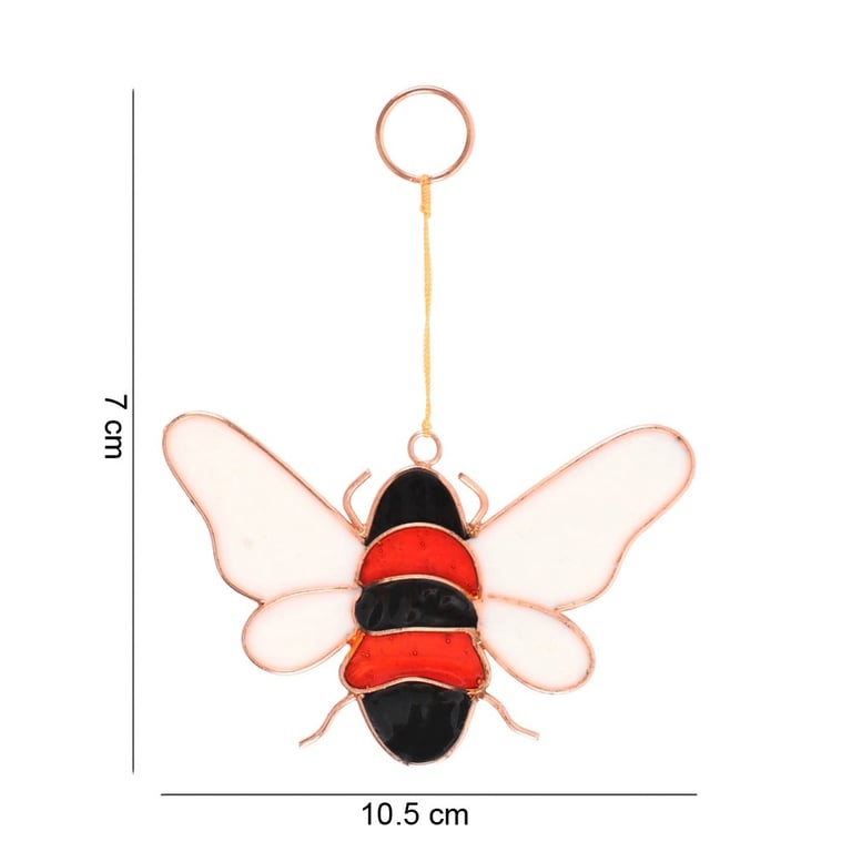 Resin Bee Suncatcher - Garden and Window Decoration with Light Reflecting Design