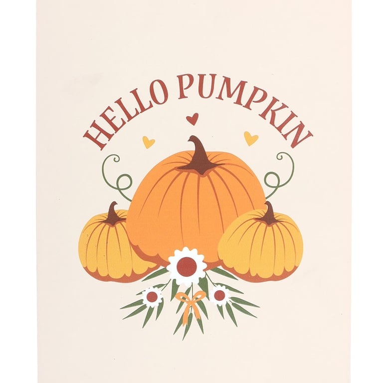 Autumn Days Hello Pumpkin MDF Hanging Sign - Autumn Decor and Halloween Decoration