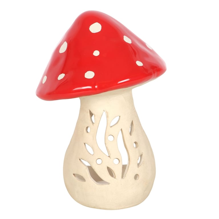 Ceramic Mushroom Tealight Candle Holder - Whimsical Home Decor for Cottagecore Magic