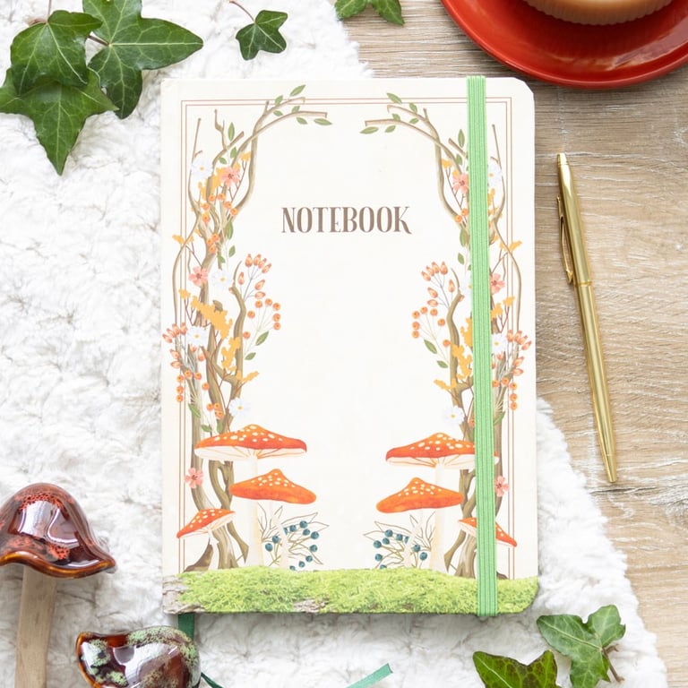 Enchanted Forest A5 Lined Notebook - 200 Page Journaling and Writing Notebook