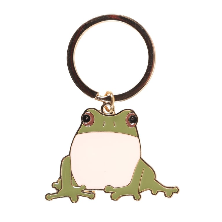 Lucky Frog Forest Themed Keyring - Whimsical Nature Charm