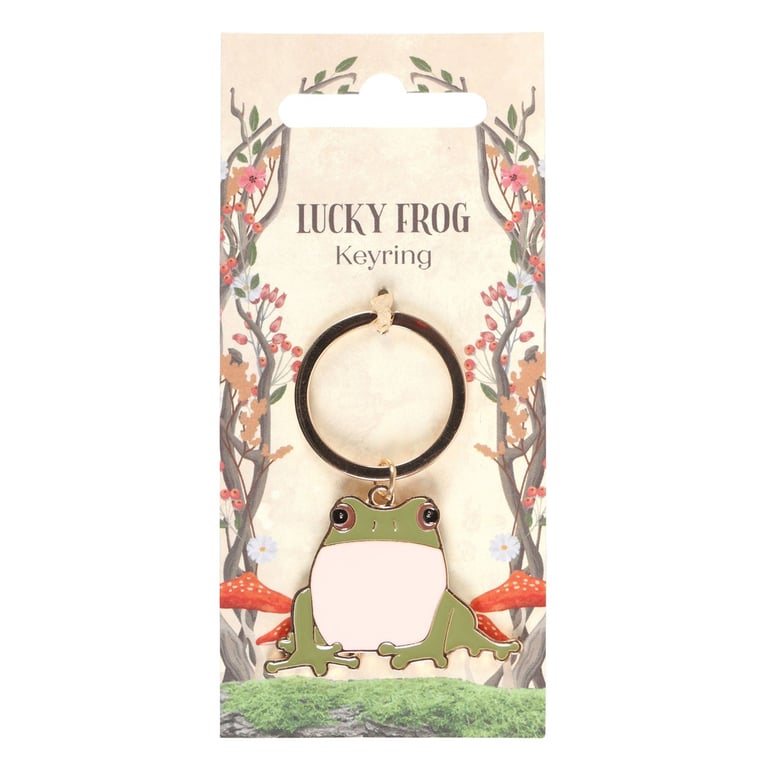 Lucky Frog Forest Themed Keyring - Whimsical Nature Charm