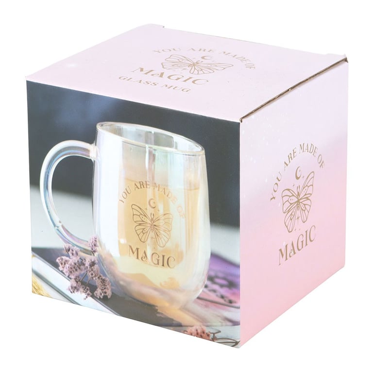 You Are Made of Magic Iridescent Double Walled Glass Mug - Handwash Only, Hot and Cold Drinkware