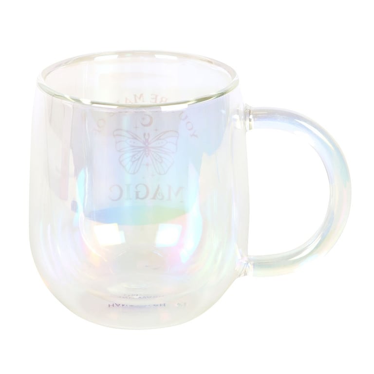 You Are Made of Magic Iridescent Double Walled Glass Mug - Handwash Only, Hot and Cold Drinkware