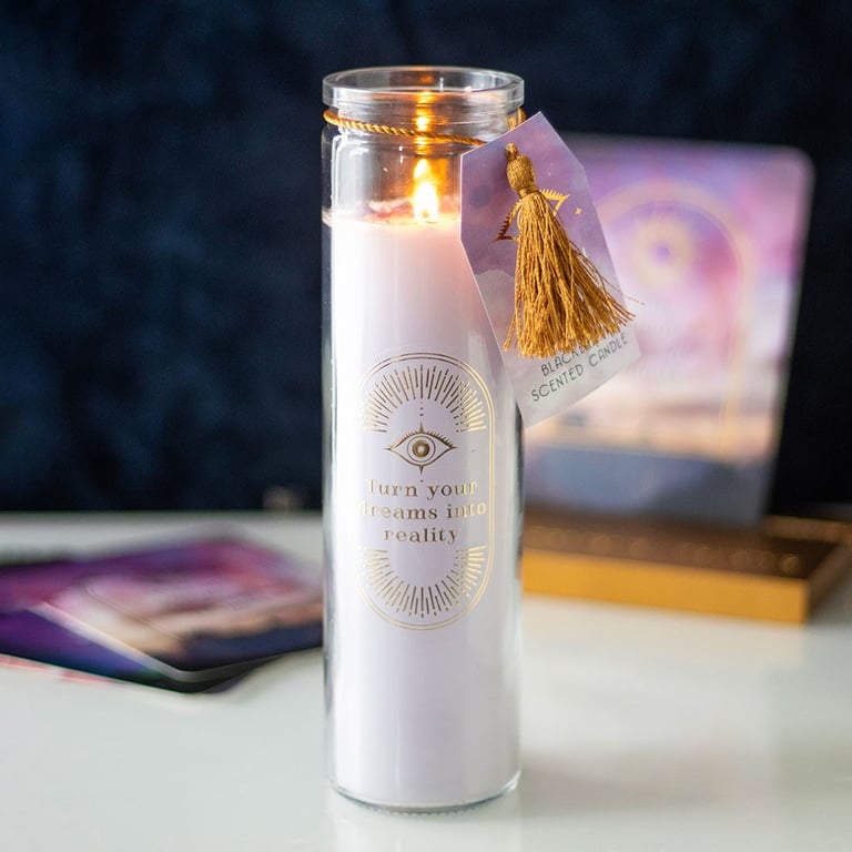 Blackberry Tube Candle with Amethyst Crystal Accents - 7-Day Relaxation Candle