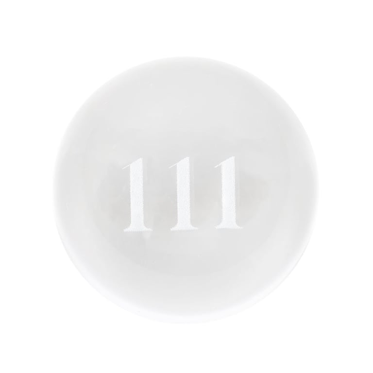 111 Angel Number Laser Engraved Crystal Ball - Spiritual Guidance and Intuition Reminder