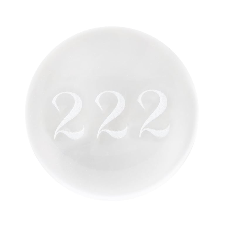 222 Angel Number Glass Crystal Ball - Inner Laser Engraved for Spiritual Guidance and Alignment