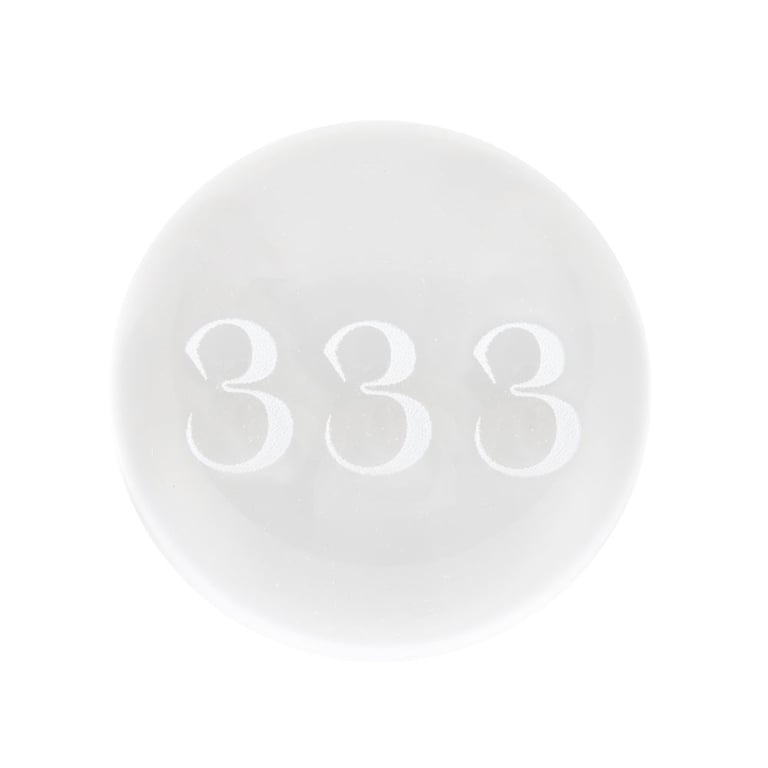 333 Angel Number Glass Crystal Ball with Inner Laser Engraving - Spiritual Guidance and Support