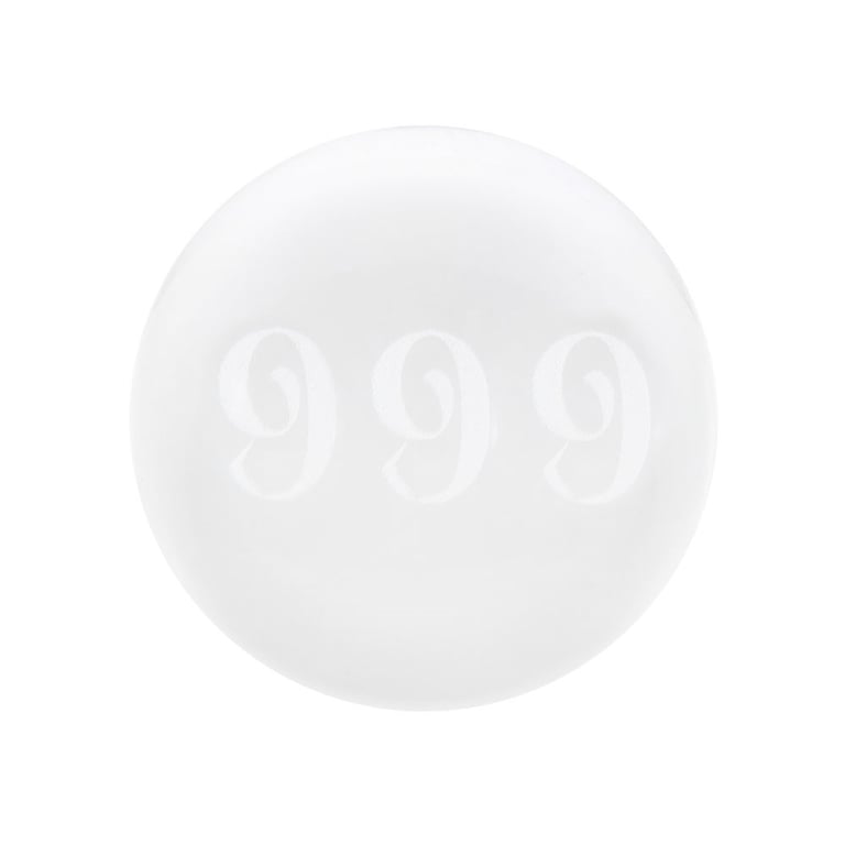 999 Angel Number Crystal Ball - Inner Laser Engraving for Spiritual Guidance and Release