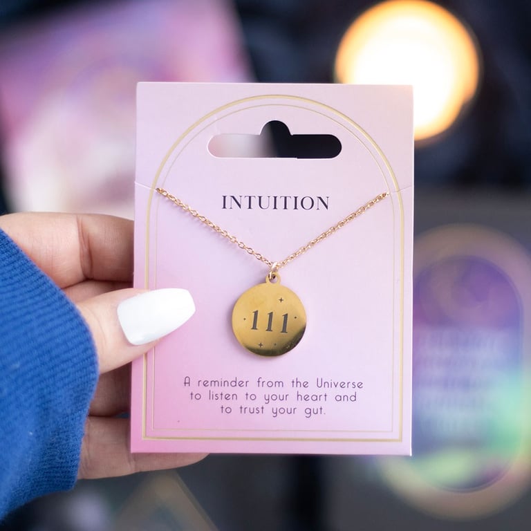 111 Angel Number Intuition Necklace - Spiritual Guidance with Nickel-Free Stainless Steel