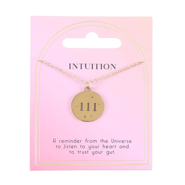 111 Angel Number Intuition Necklace - Spiritual Guidance with Nickel-Free Stainless Steel