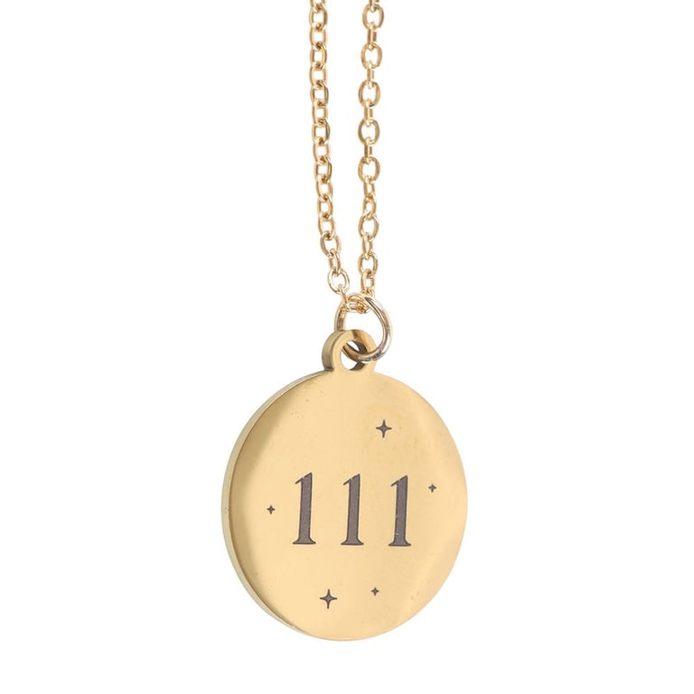 111 Angel Number Intuition Necklace - Spiritual Guidance with Nickel-Free Stainless Steel