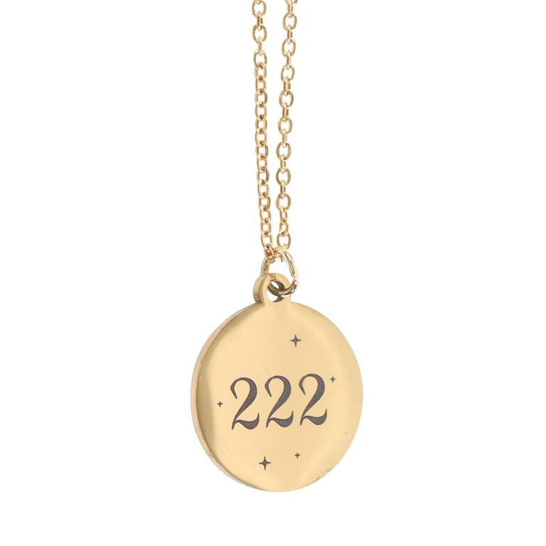 222 Angel Number Alignment Necklace - Spiritual Guidance and Nickel-Free Jewelry