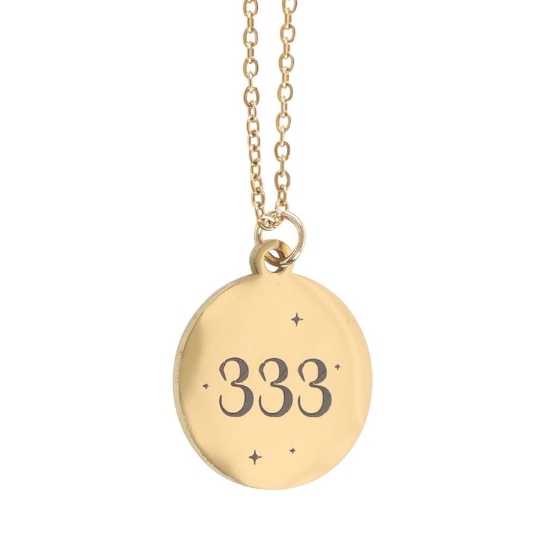 333 Angel Number Support Necklace - Attract Divine Guidance with Nickel-Free Stainless Steel