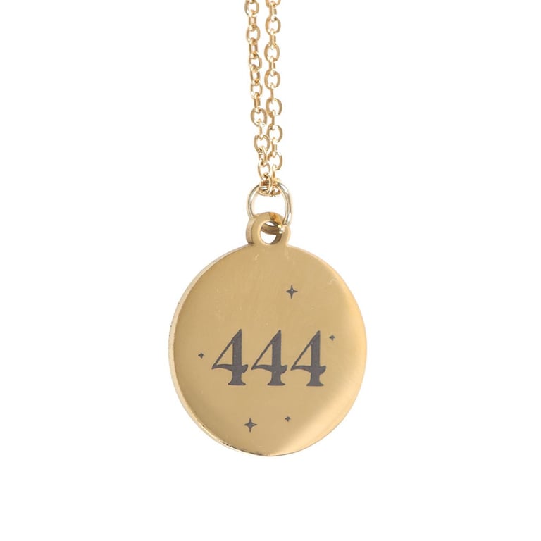 444 Angel Number Protection Stainless Steel Necklace - Spiritual Guidance and Divine Support