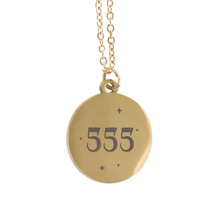 555 Angel Number Change Necklace - Spiritual Guidance and Transformation
