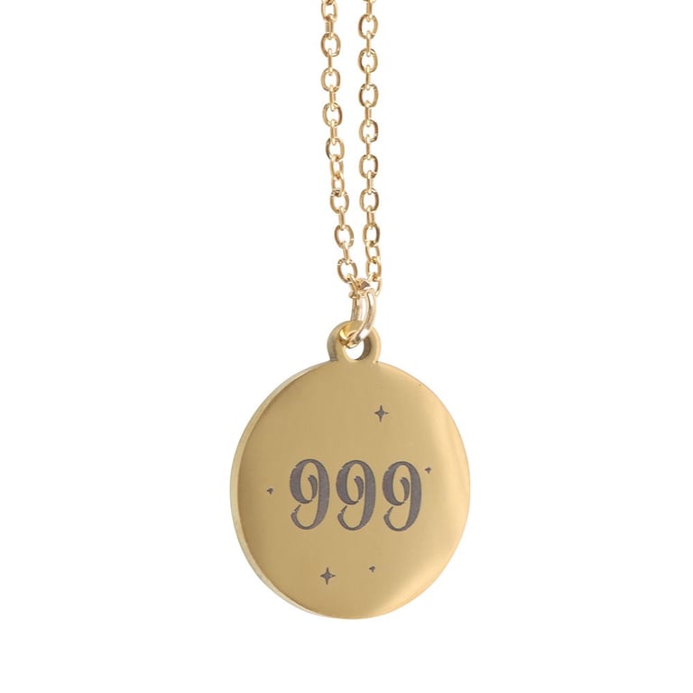 999 Angel Number Release Necklace - Spiritual Guidance and New Journey Support