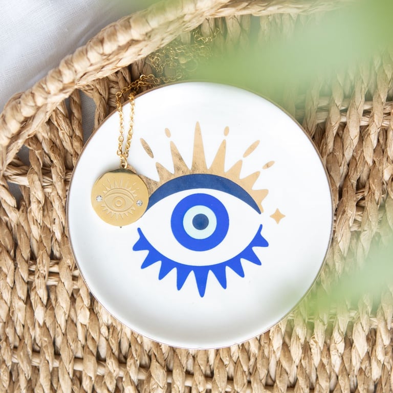 All Seeing Eye Necklace & Protection Gift Set - Eternal Watchfulness Symbol and Divine Guidance Charm
