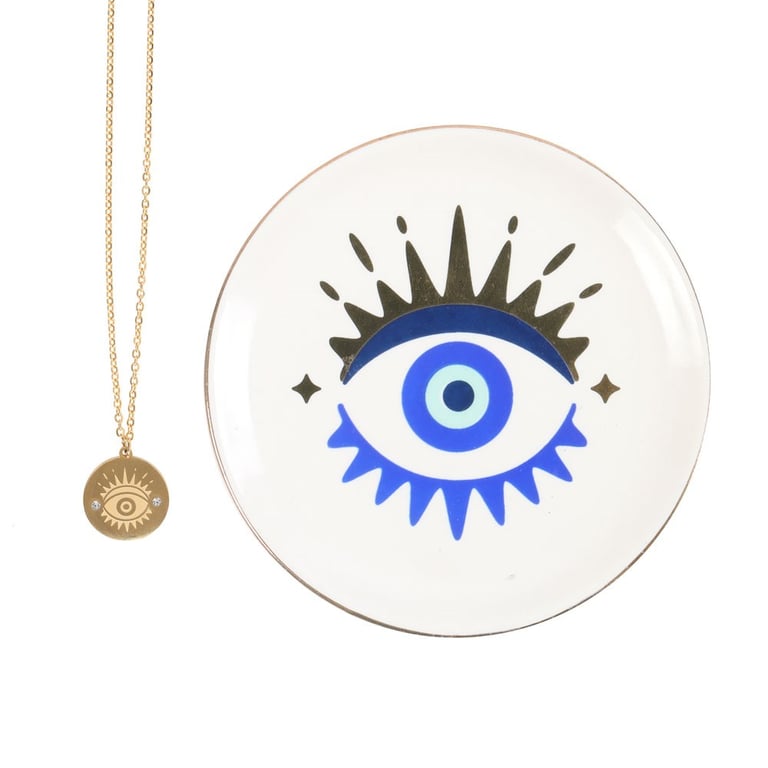 All Seeing Eye Necklace & Protection Gift Set - Eternal Watchfulness Symbol and Divine Guidance Charm