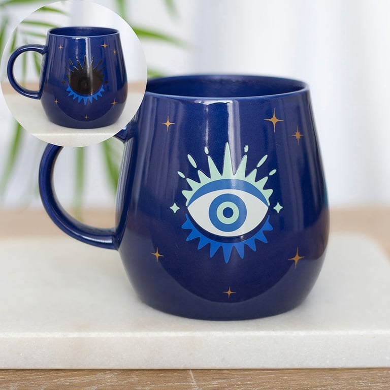 All Seeing Eye Colour Changing Spiritual Energy Mug - Good Luck Protection