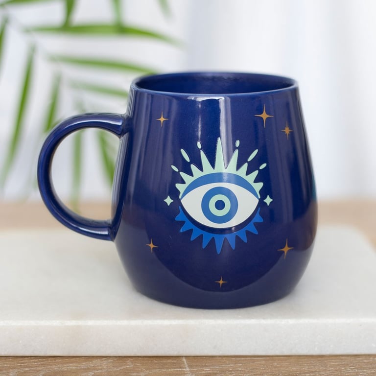 All Seeing Eye Colour Changing Spiritual Energy Mug - Good Luck Protection