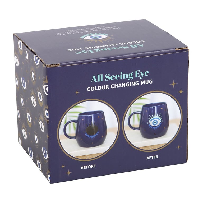 All Seeing Eye Colour Changing Spiritual Energy Mug - Good Luck Protection