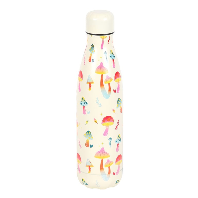 Funky Fungi Mushroom Print 500ml BPA Free Water Bottle with Screw-Top Lid