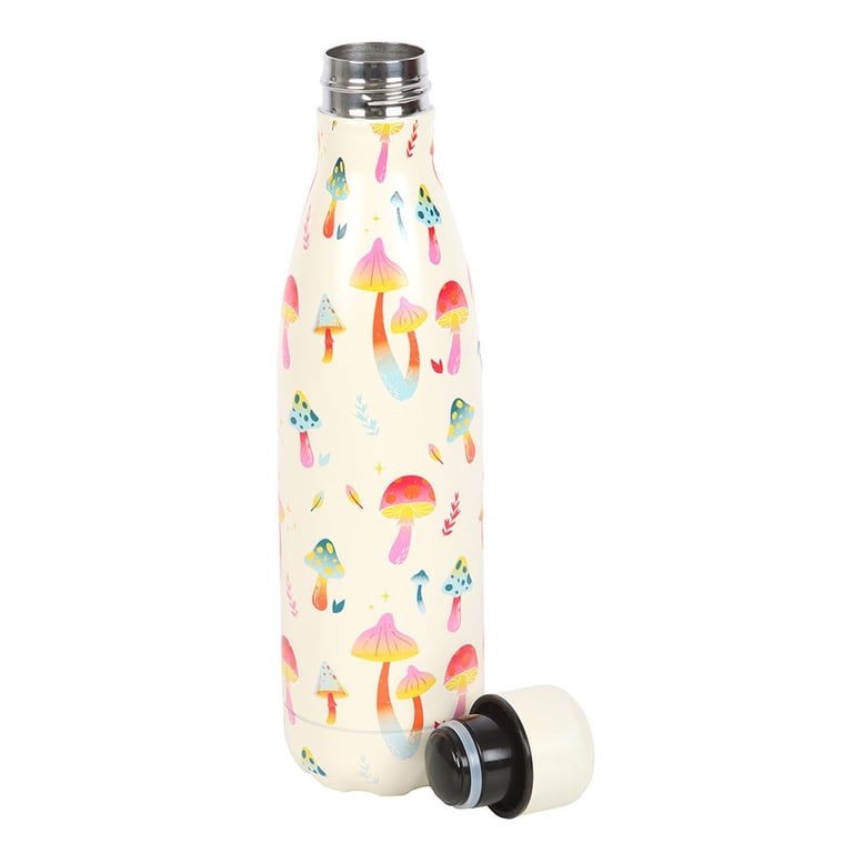 Funky Fungi Mushroom Print 500ml BPA Free Water Bottle with Screw-Top Lid