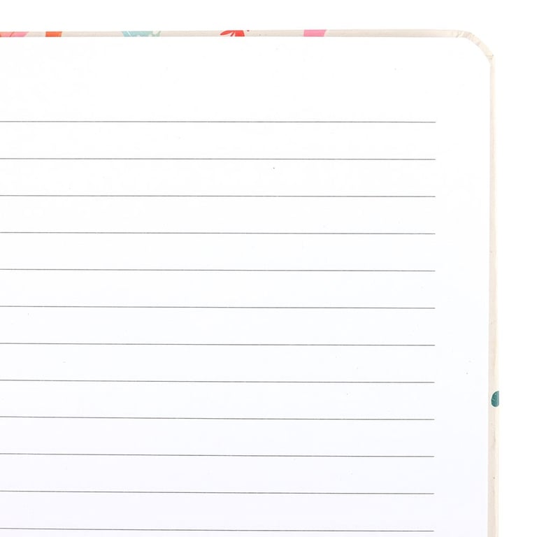 Funky Fungi Mushroom Print A5 Lined Notebook with Pink Ribbon Divider and Elastic Closure