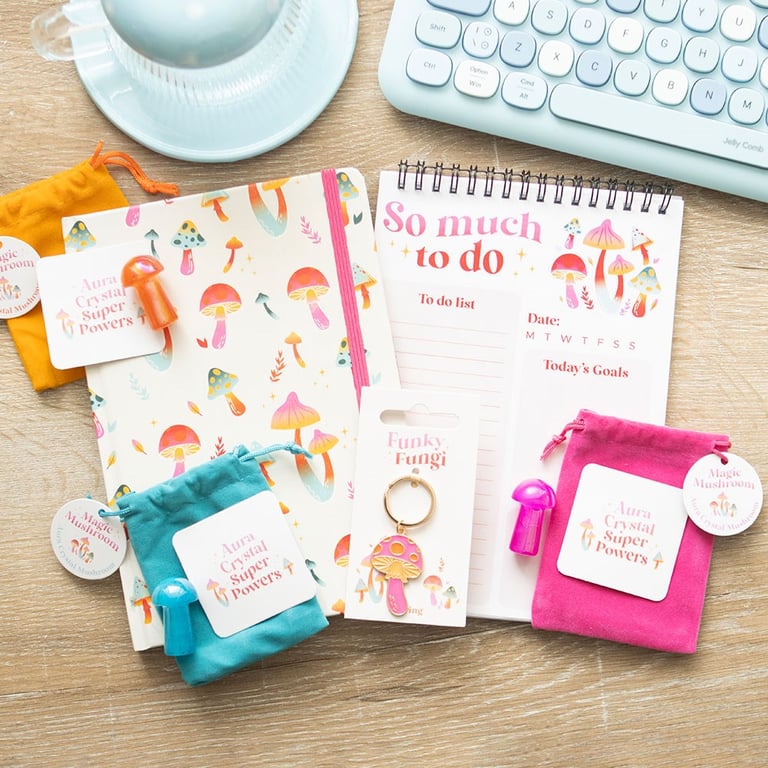 So Much To Do Mushroom List Pad - Spiral Bound Desk Organizer with 50 Printed Pages
