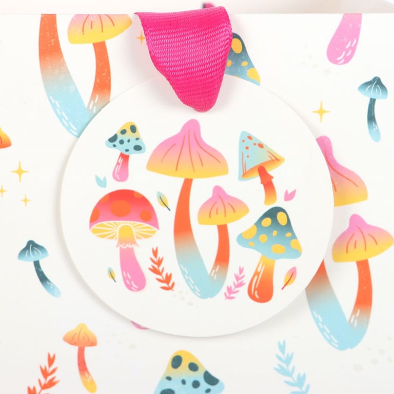 Funky Fungi 23cm Mushroom Print Gift Bag